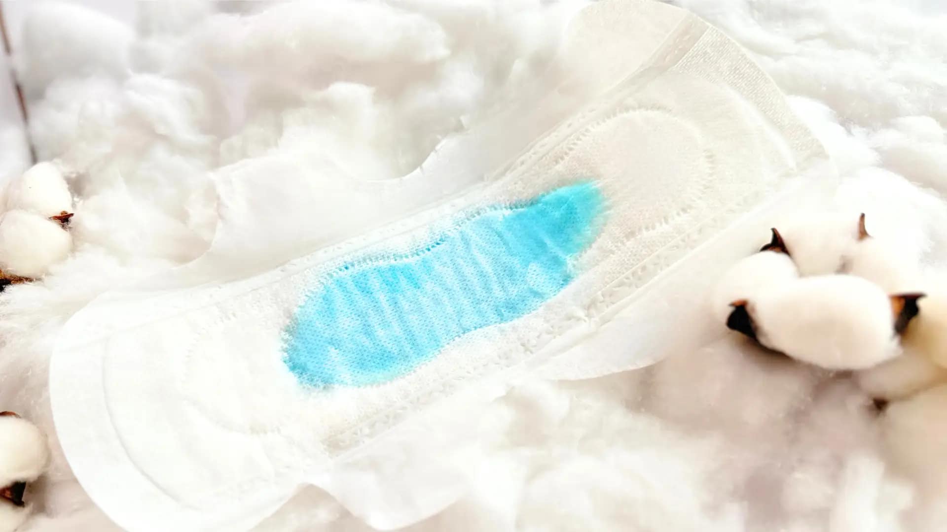 The absorbent core of MOMEN pads made from Japanese SAP